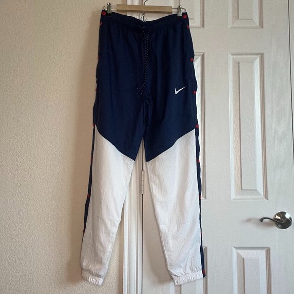 Nike Women's Sportswear Track Pant Joggers with in Navy Blue & White - Small - Picture 1 of 4